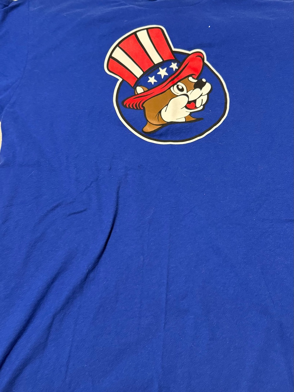 Men's Royal Blue Short-Sleeve Graphic Tee with Patriotic BUC-EE’S